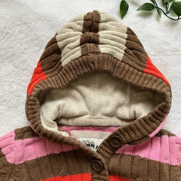 Tommy Hilfiger Baby 6-9M Striped Hooded Sweater | 100% Cotton Knit | VGUC - Picture 2 of 16